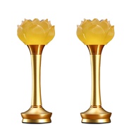 LED Crystal Lotus Lamp, Buddhist Altar Light, Eternal Glow Buddha Offering Light, Home Buddhist Alta