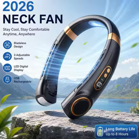 Neck Fan Rechargeable Personal Skincare Portable Fan, Battery Operated Hands Free Wearable Neck Cool