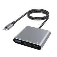USB Type C HDMI 変換 アダプタ タイプ c 50cm延長コード 4K hdmi+typeC 高速PD充電+USB 3.0 switch MacBook Pro/Mac Air 2018