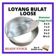 Loyang bulat loose bottom round shape loose cake mould loyang bulat loose base