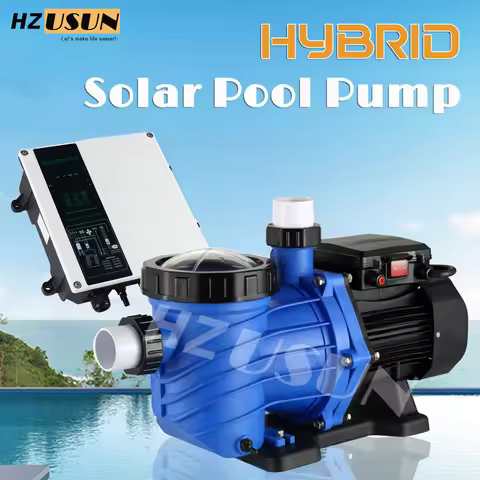 3HP Hybrid Solar Swimming Pool Pump Kit with Solar Inverter 4/7 Runtime Utility Grid Solar Powered H