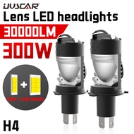 UVSCAR A4B 2PCS H4 Mini Projector Lens LED Headlight High/Low Bulb 100W 11600LM 6000K 13V