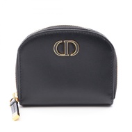 【二手】迪奧 (Dior) 30 MONTAIGNE S2193UQBE 黑色皮革零錢包 女士 30 Montaigne 零錢包