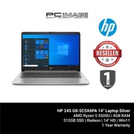 HP 245 G8-5C5X6PA 14" Laptop Silver (R5-5500U, 4GB, 512GB, Radeon, Win11)