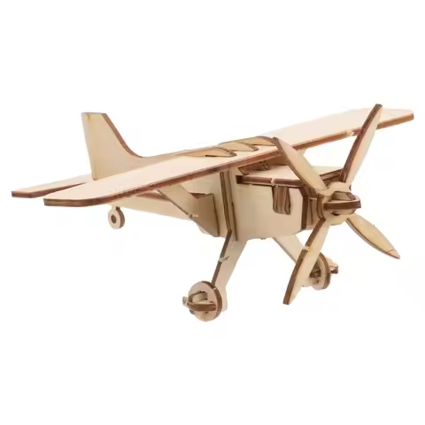 Wooden DIY Airplane Puzzle Kit Mini Assemble Painting Plane 3D Wood Craft Home Decoration Model Airp