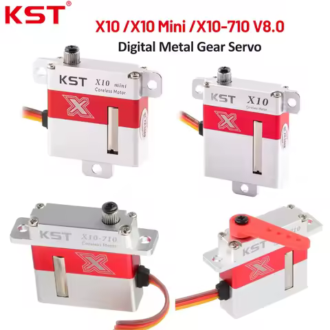 KST X10/X10 Mini/ X10-710 V8.0 Digital Metal Gear Servo 7.5kg/10.8kg 0.10sec for RC Airplane Gliders