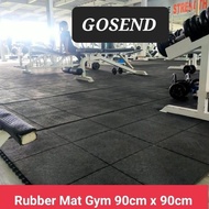 RUBBER GYM GYM FLOOR MAT 90 X 90CM 18MM THICKNESS WITHOUT LEGS 12MM GOSEND ORIGINAL AND TRUSTED
