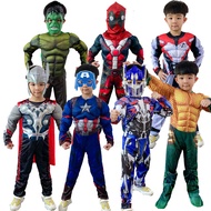 Captain America Iron Man Spider-Man Thor Optimus Prime Hulk Deadpool Muscle Clothes Children's Performance Costume 5.24