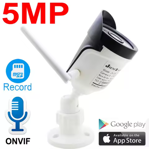 JIENUO 5MP Wireless IP Camera 1080P Indoor Outdoor Waterproof Audio Cctv Security Surveillance IPCam