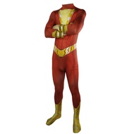 NEW Movie Shazam Cosplay Men Costume Kids Child Halloween Costume Billy Batson Superhero Cosplay Boy