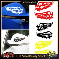 2Pcs Fashion Feather PET Self-Adhesive Rearview Mirror Car Sticker Decor Decals