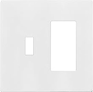 TG Combination Toggle Light Switch/Decorator Light Switch Plate, Double Switch Wall Plate, Standard 