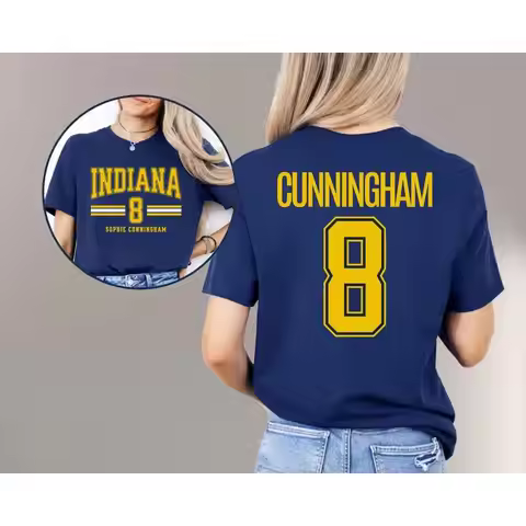 Sophie Cunningham Bella Canvas 3001, 8 Indiana Basketball Tee T-Shirt