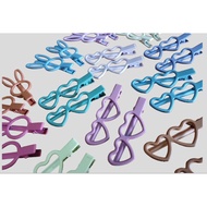 Hair Clip Rabbit Shape Heart Sold In Pairs Size 3 Inches Choose The Color A Pattern Cute Gift