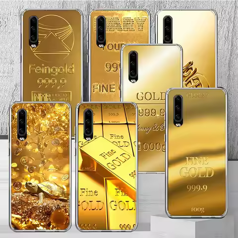 Fine Gold Pattern Printing Phone Case Cover for Huawei P30 P40 P20 P10 Lite Mate 20 10 Pro Y5 Y6 Y7 