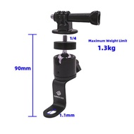 Aluminum Motorcycle Rearview Mirror Mount Holder Sports Camera Bracket For Gopro Hero For Insta360 A