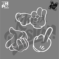 SHAKA hand sticker naughty hand racing pack motor cutting hand sticker