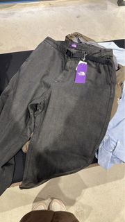 The north face purple label Denim Wide Tapered Field Pants (black fade size 32) 黑色牛仔闊褲