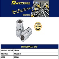 28mm Socket200582 JETJO TOOLS / Spline Socket 1/2" LAKONI PRO