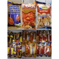 Tom YAM Flavored Fish KEROPOK/SIRA Sweet Potato KEROPOK/SEAMEQ Fish KEROPOK 50gm (10Pcs/Package)