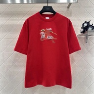 0W6G BUR ** B * 2026 Spring Summer New Style New Year Round Neck Logo Pony Embroidered Short-Sleeved