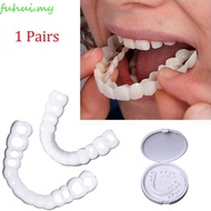 FUHUI Teeth Accessories Cover Cosmetic Teeth Fake Tooth Snap On Smiling Teeth Whitening Denture Teet