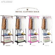 [readystock]✷◕REDBUZZ Metal Clothes Rack Cloth Rack Hanging Organizer Drying Rack /Penyidai Baju Rak Almari Rak Sangkut