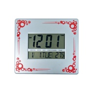 Jam Dinding Digital 26cm LCD Digital Clock Free Baterai ES3880