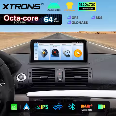 XTRONS 10.25" Android Car Radio For BMW 1 Series E81 E82 E87 E88 IPS Car Multimedia Player With Carp