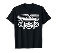 Ancient Mayan Face Mask Mexican Aztec Tribal Symbol Novelty T-Shirt
