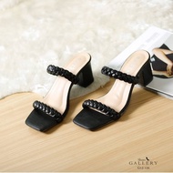 Aef43 Braided Tofu Heels/High Heels ELEGANT GLOSSY High Heels IR 38 - /highheels