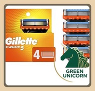 吉列 Gillette Fusion5 鋒隱刮鬍刀 4片裝剃鬚刀替換刀片 | 5層超順刀片 | 鋒隱系列 | 剃鬚刀頭 |刮鬍替換刀片|適用於所有吉列 Fusion 5 刮鬍刀|刀頭|舒適滑動技術