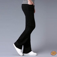 Bootcut pants seluar jeans lelaki Stretch Slim bootcut Men's new denim microcarbon-flared Korean tid