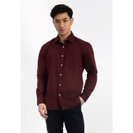 KEMEJA MOC Men's Long Sleeve Shirt MOGOYO BESTBUY - MAROON