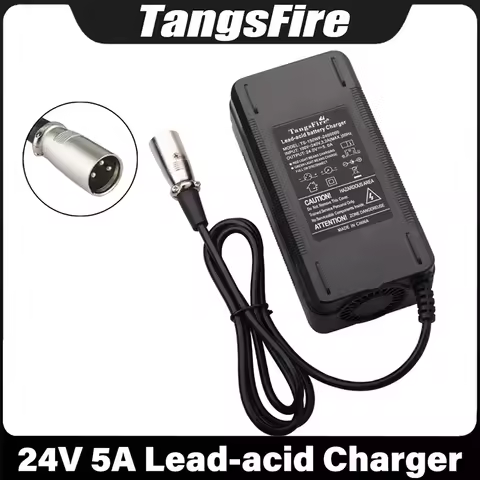 Output 24V 5A Smart Lead-Acid Battery Charger For 28.8V Lead-Acid Battery Pack Charger 3-Pin XLR Hig