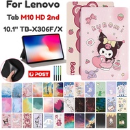 For Lenovo Tab M10 HD (2nd Gen) TB-X306F/TB-X306X 10.1 inch Cute Cartoon Pattern Leather +TPU Fashion Flip Stand Tablet Protective Case