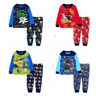 [SG SELLER] Kids long sleeve cuddle me pyjamas poke dinosaur paw train marvels superheroes ninja turtle sesame street