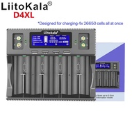 Liitokala Lii-D4XL 4-Slots LCD Battery Charger for 3.7V 26650 21700 18650 1.2V NiMH D AA AAA 3.2V Li