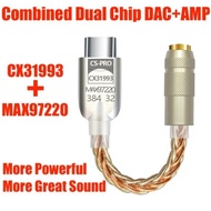 Dual Chip Dac Conexant Cx31993+Amp 97220 Type C To 3.5Mm Adapter