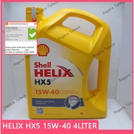 MESIN Shell Helix HX5 SAE 15W-40 Engine Oil 4 Liter Gasoline Gallon Diesel Diesel 4 Liter Full Synth