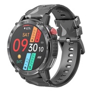 C22 Military Smart Watch Men Round Screen Carbon Black Ultra Army Outdoor IP68 5ATM Waterproof Heart Rate Blood Oxygen Smartwatch