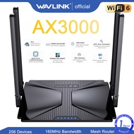 Wavlink Wi-Fi เครื่องปล่อยสัญญาณรวมดูอัลแบนด์6 AX3000 MU-MIMO เราเตอร์ไร้สายเกม Wifi 6 Beamforming OFDMA WPA3รองรับ160MHz และ IPv6 | PK TP-Link Archer AX55