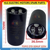 TOPO Starting capacitor 270-324uf 125v water pump