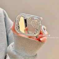 Ins Light Luxury Flash Diamond Mirror Bow KT Cat Suitable for Apple airpodspro3 Protective Case airp
