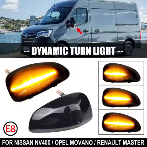 Fit for Renault Master III 3 EV FV HV JV UV 2010 2011 2012 2013 2014 - 2023 Dynamic LED Side Mirror 