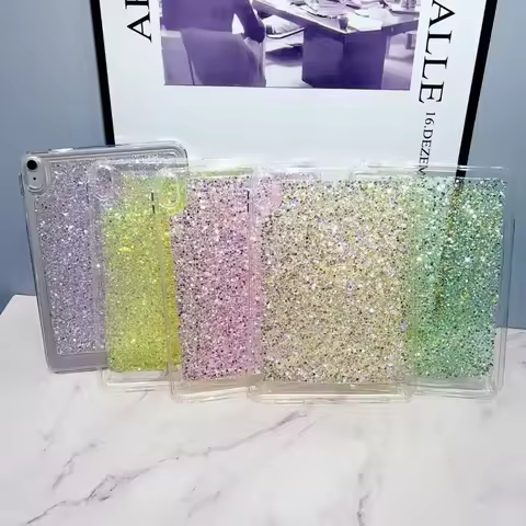Acrylic TPU Drip Glitter Case for Samsung Galaxy Tab A7 Lite 8.7 T220 S6 lite 10.4 P610 S7 S8 11 T87