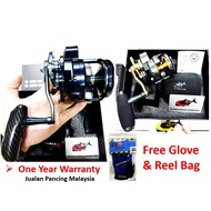 G-TECH 1501HG SW STRIKE OCEAN JIGGER CARBON KNOB DEEP SEA SALT WATER DRUM BC FISHING REEL ,1 YeaR WA