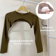 Women's Tops MANSET kimberly long bolero super crop Bolero / Crop Manset JERSEY STRETCH