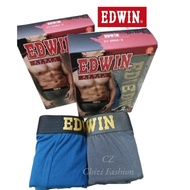 EDWIN MEN'S BOXER # EV2562 # 2 IN 1 TRUNK 95% COTTON # SELUAR DALAM LELAKI # 💯 ORIGINAL READY STOCK
