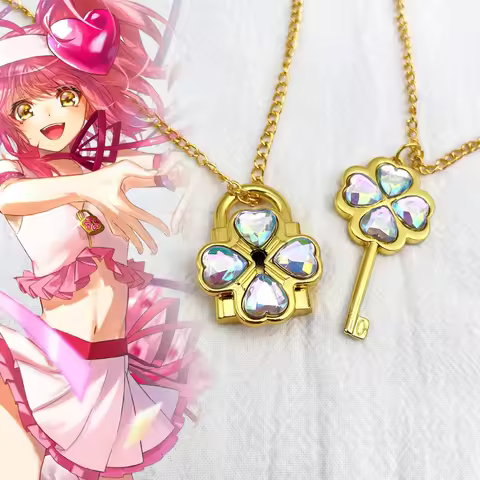 Anime Hinamori Amu Cosplay Dumpty Key Humpty Lock Pendant Metal Necklace Weapon Prop Girl Jewelry Ac